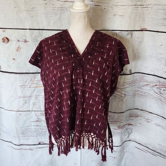 Nili Lotan Embroidered Fringe Boho Top Size XS - Picture 1 of 6